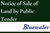 Sale of Land by Public Tender