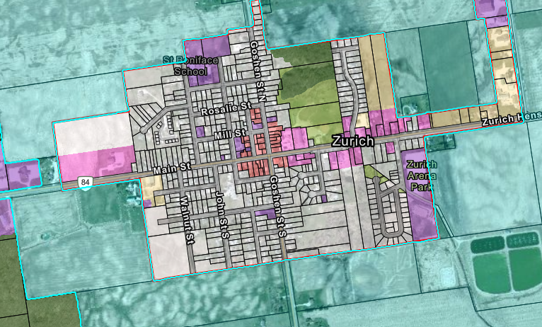 screenshot from interactive official plan review map